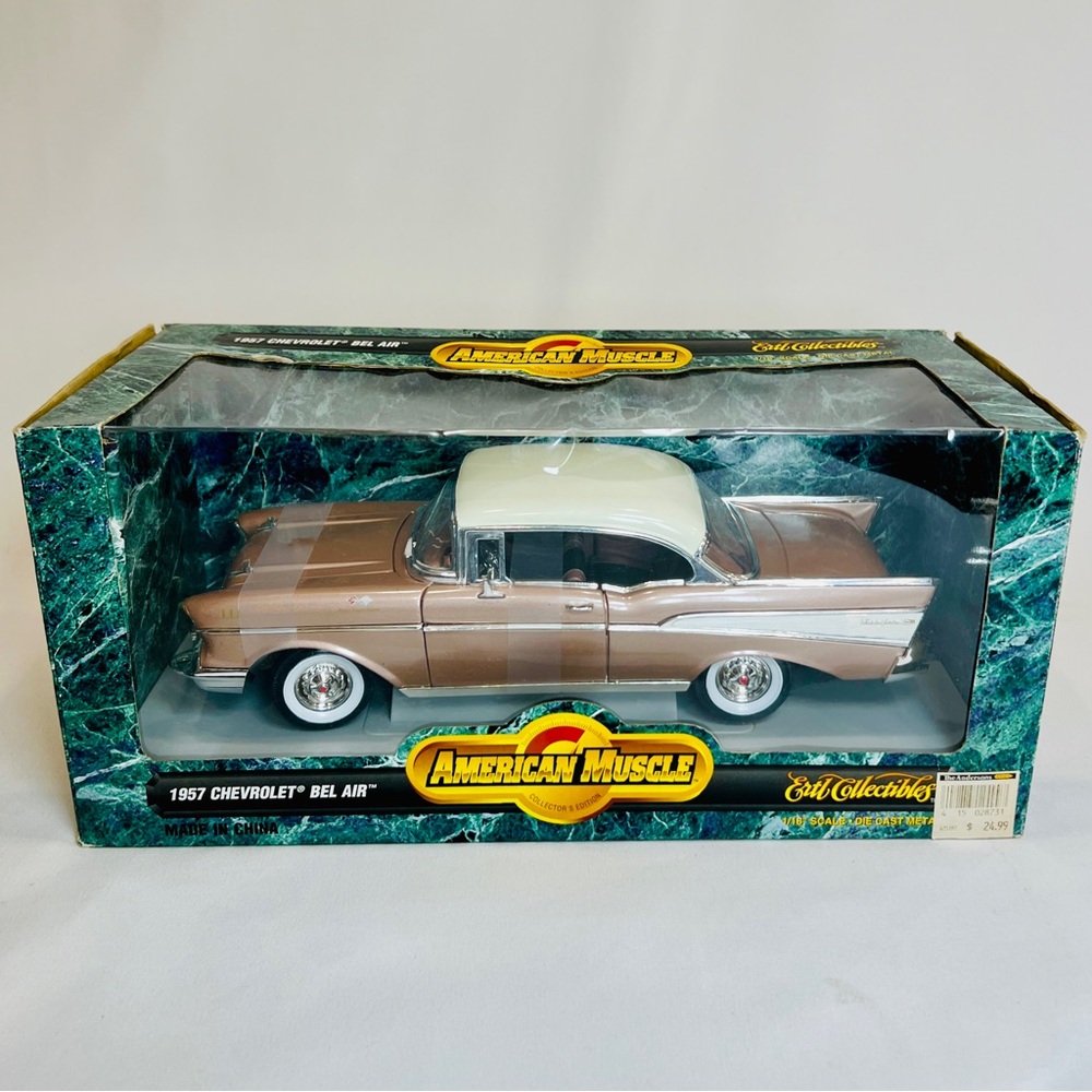NOS ERTL 1957 Chevy Bel Air Hardtop Diecast Model '57 Pink Rose Car